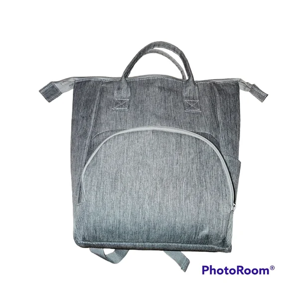 New Light gray insulated diaper bag backpack