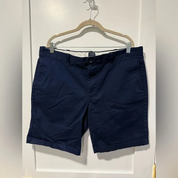 J. Crew Men’s 9” Navy Flex Chino Shorts - Size 38