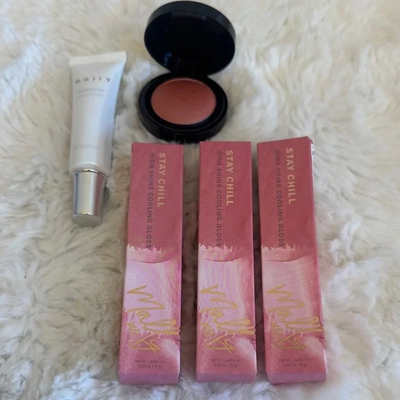 Mally Beauty Stay Chill High Shine Cooling Lip Gloss & Cream Blush – Rose Pink