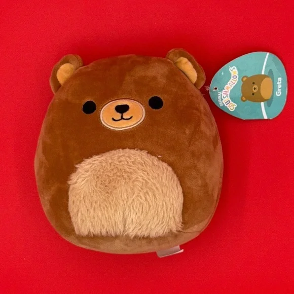 Squishmallows‎ Greta Brown Bear Plush Toy NWT Ships next biz day .