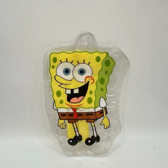 VTG 90's Clear Plastic SpongeBob Zip Coin‎ Purse 5 1/2