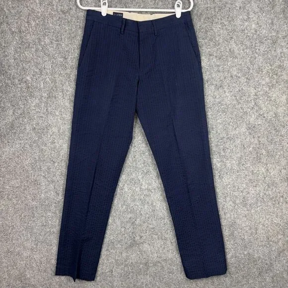 J by J.CREW Pants Mens Size 29 X 32 Blue Seersucker Slim Casual Tapered