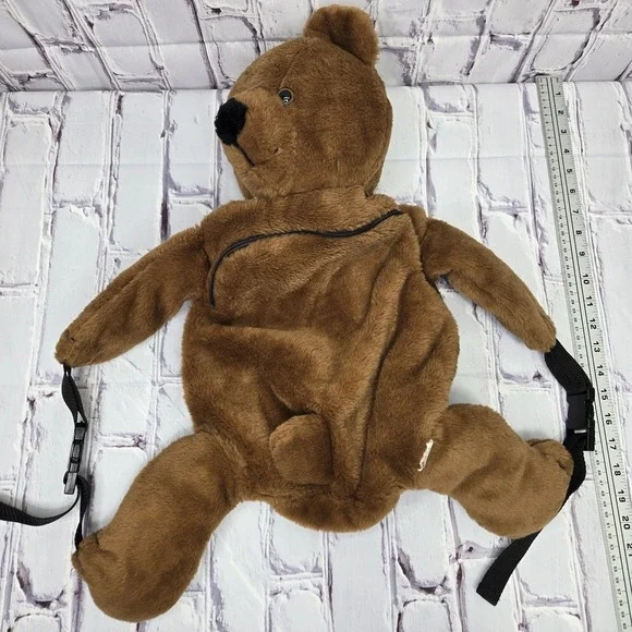 Vintage 1985 PetPak Brown Bear Plush Backpack 23