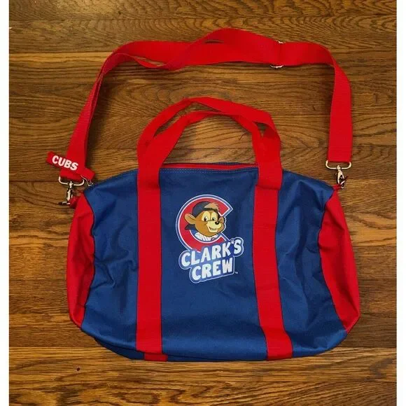Chicago Cubs Clarks Crew Kids Club‎ Duffel Bag Blue Red Overnight Gym Giveaway