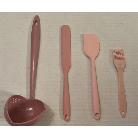 Set Of Four Nordic Pink Baking Cooking Utensils