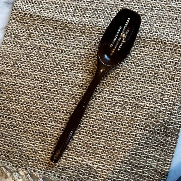 Vintage Foley‎ Brown Slotted Spoon Spatula Kitchen Utensil Retro Cooking