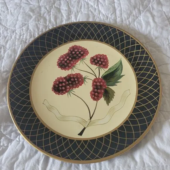 Raymond Waites Decorative Wall Plates Designed for Toro Trading Co Raspberry