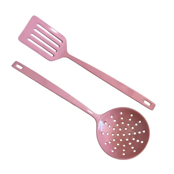 Vintage Pink Copco Melamine Kitchen Utensil Set‎ Slotted Spoon Spatula Turner