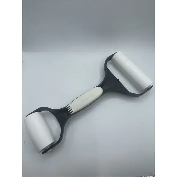 The Pampered Chef Bakers Roller Dual Rolling Pin #1485 With Pastry Fork Dough