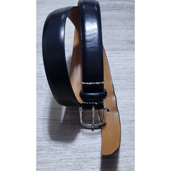 J. Crew Men's Black Genuine Leather Belt Size 32‎ KO966