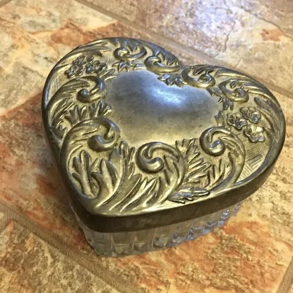 Glass and Silver Trinket Box