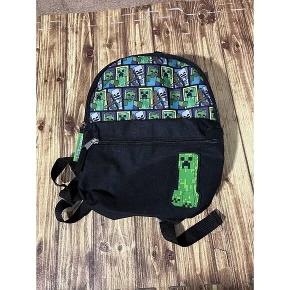 Minecraft Creeper Mini Kids Backpack Zip Up