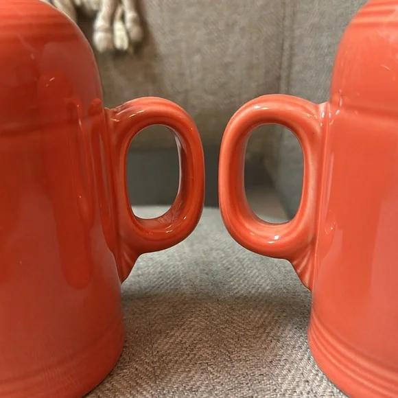Fiestaware Rangetop Large Salt & Pepper Shaker Set retired color Persimmon 1989
