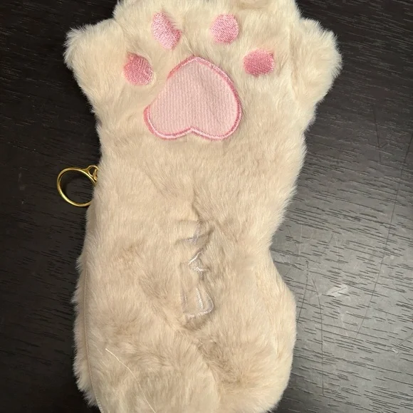 Plush Cat Paw Pencil Bag Stationery Bag for Cute & Adorable!
