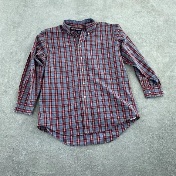 J. Crew Mens Plaid Button-Down Shirt Size 16-16.5 4263