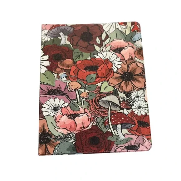 Floral Mushroom iPad Case Cover Folio Stand Red‎ Green Tablet Protector