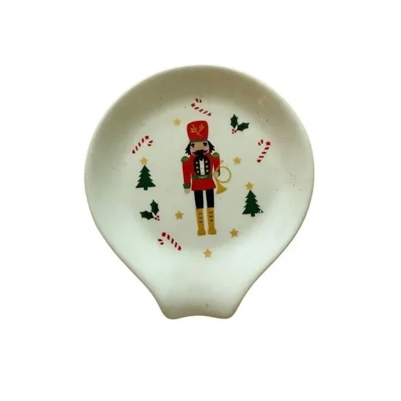 Holiday‎ Red Nutcracker Christmas Decor Spoon Rest 4.92” x 5.51”x 0.91”