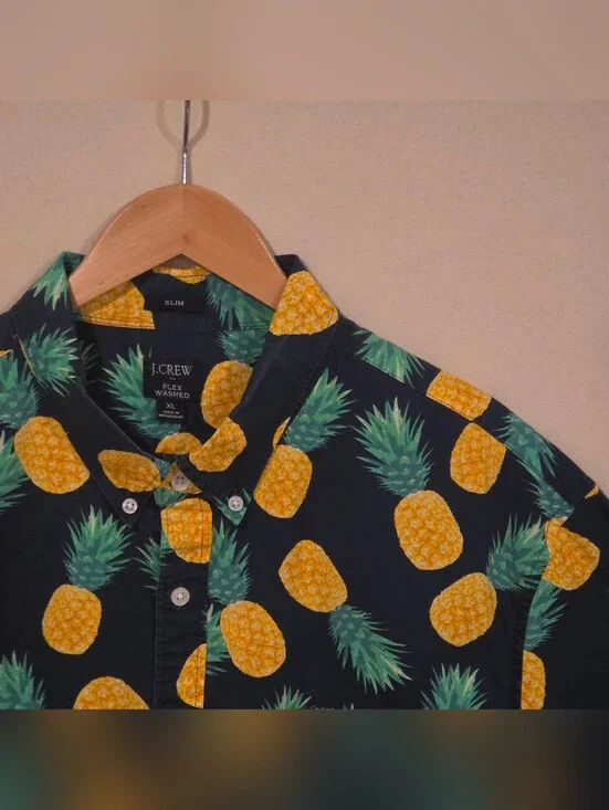 J. Crew Short Sleeved Flex Washed Slim Fit Button Down XL