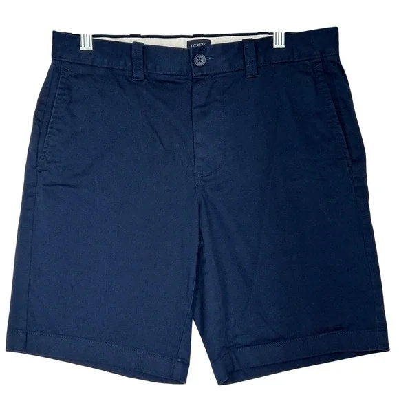 J. Crew Navy Blue Flat Front Shorts Men's Size 30 with 9