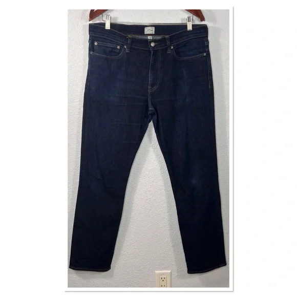 J. Crew Men's 770 Straight Cotton Blend Indigo Jeans Sz 34/32**