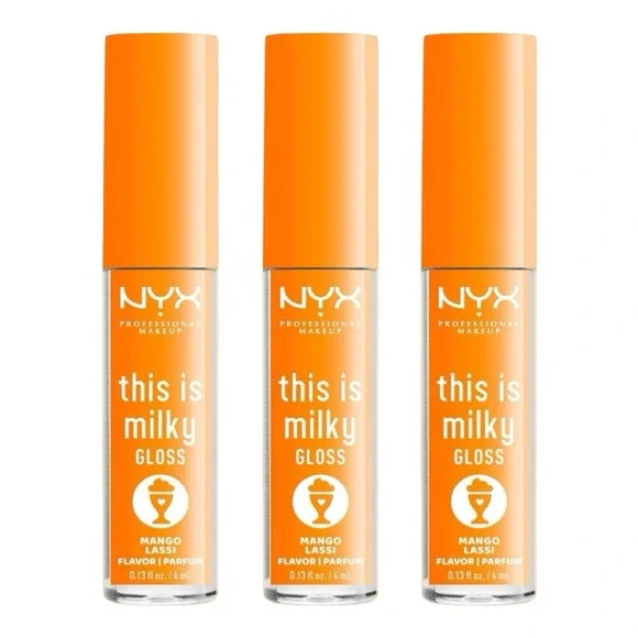 NYX This Is Milky Gloss Mango Lassi Lip Gloss 3 Pack 4ml Each