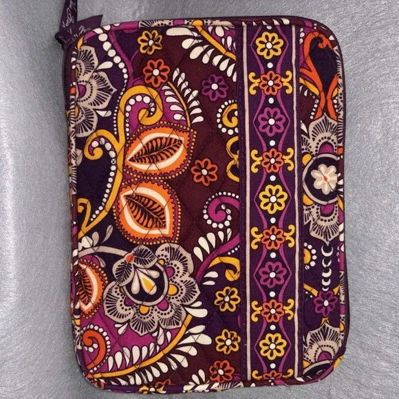 Vera Bradley Safari Sunset iPad Tablet e-reader Sleeve Quilted Paisley‎ EUC