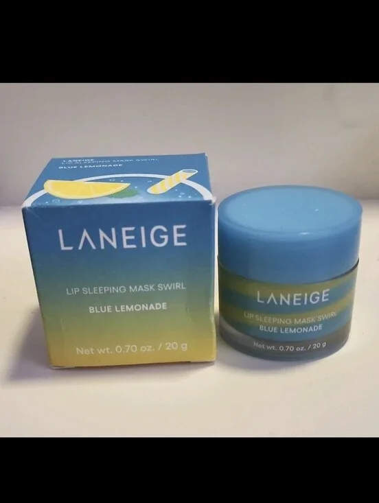 LANEIGE Lip Sleeping Mask Swirl Blue Lemonade Intense Moisture 0.70 oz, NIB