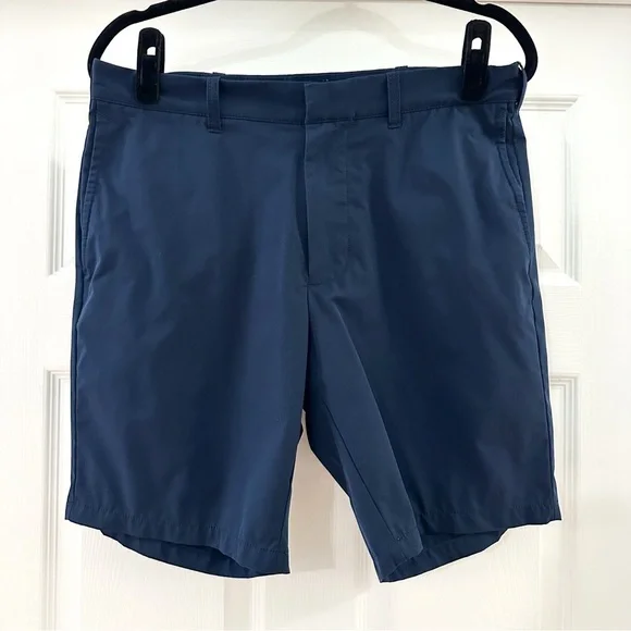 J. Crew Flat Front Golf Shorts Navy Blue 9” inseam sz 32