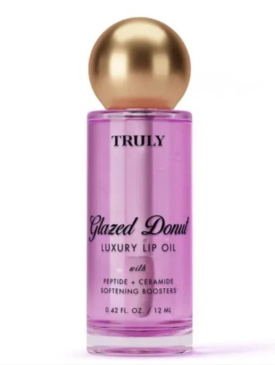 Truly Glazed Donut Luxury Peptide Plumping Lip Oil, NWT