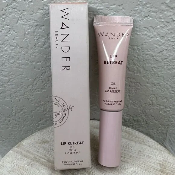 $8 🌙 Wander Beauty Lip Retreat‎ Lip Oil In Skinny Dip .33oz 🆕 FULL SZ