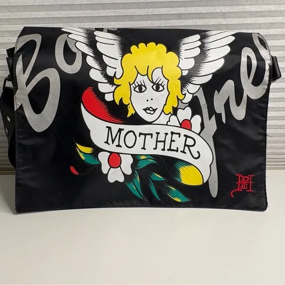 Vintage Ed Hardy Mother & Angel Messenger Bag