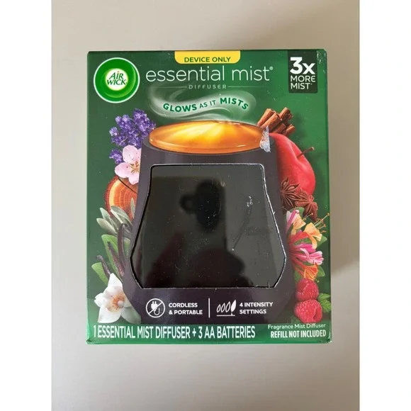 Air Wick Essential Mist Diffuser Black Cordless Portable Fragrance Mist Device