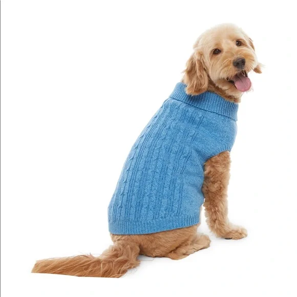 Blue Marl St Johns Bark Dog Sweater nwt small