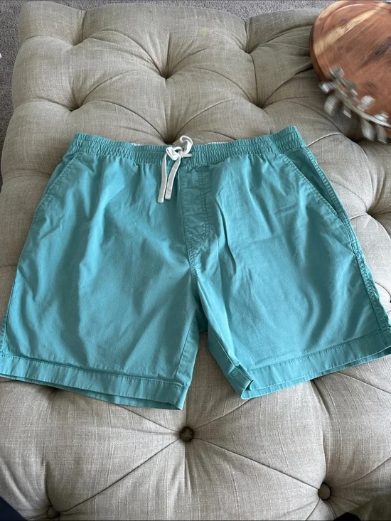 J. Crew Men's Aqua Drawcord Swim Trunks