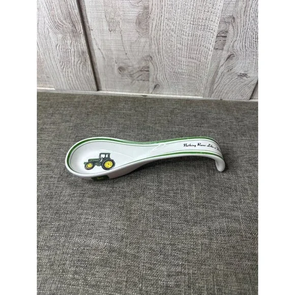 John Deere Gibson Porcelain Spoon Rest Tractor Design Nothing Runs Like A Deere