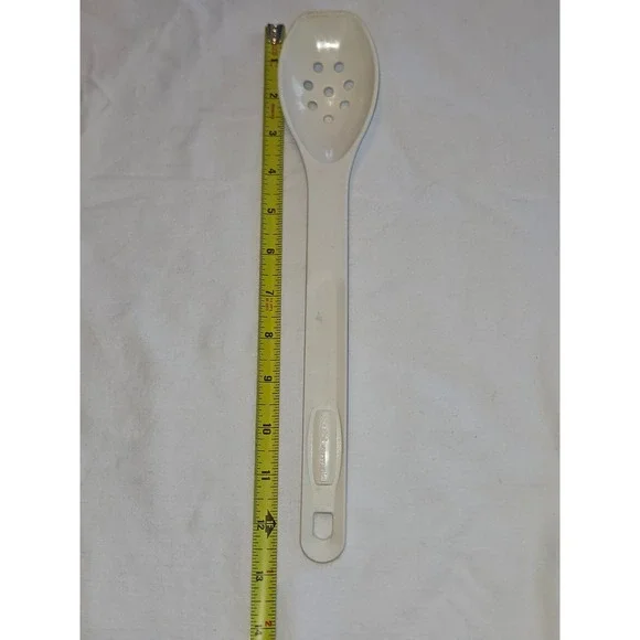 Rubbermaid White Plastic Slotted Spoon Kitchen Utensil Cooking Serving Tool‎