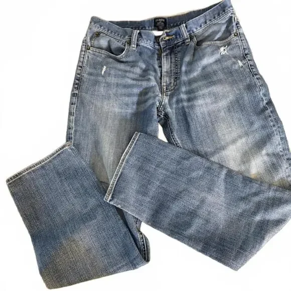 Men's J. Crew Sutton Jeans 31x30. Lightly‎ distressed. Cotton/Elastane Preppy