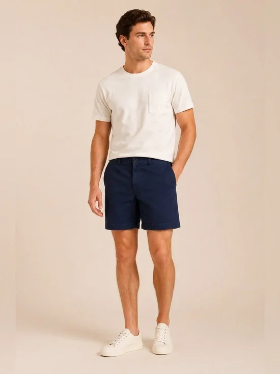J.Crew 7” Inseam Stretch Chino Shorts Navy Blue Men’s Size 34