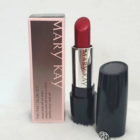 NIB Mary Kay Gel Semi Shine Lipstick in Scarlet Red