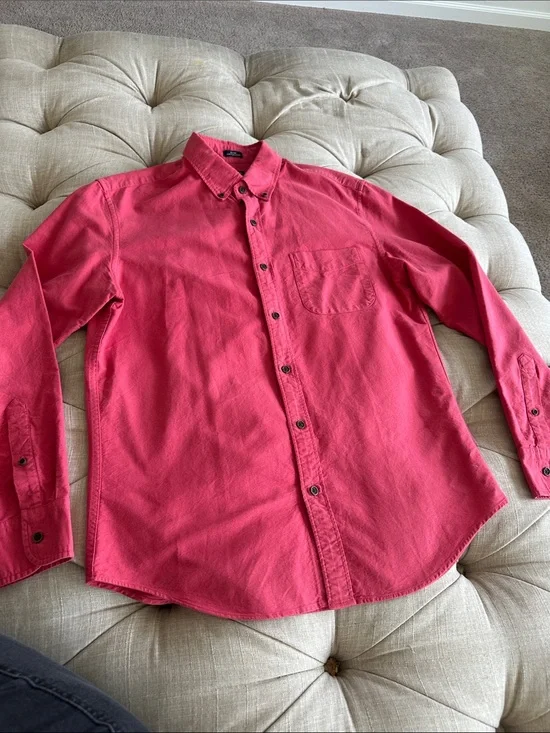 J. Crew Coral Button-Down Long Sleeve Shirt