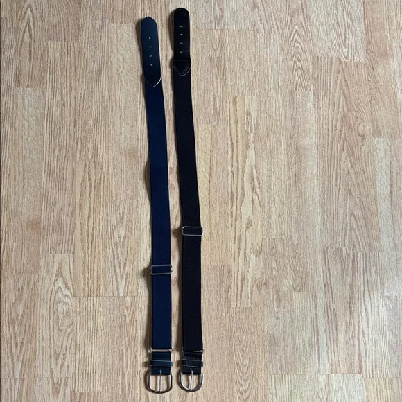 Baseball belts boys 1 blue 1 black EUC