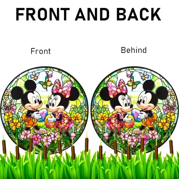 Disney Suncatcher Mickey Mouse Minnie Easter Egg Hanging Window Decor Colorful