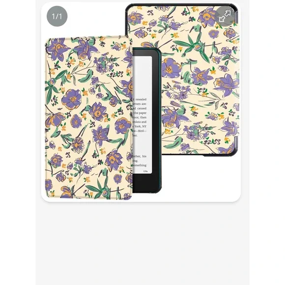 Floral Slim Case Purple Orchid Floral For All New‎ Kindle Paperwhite 12th Gen