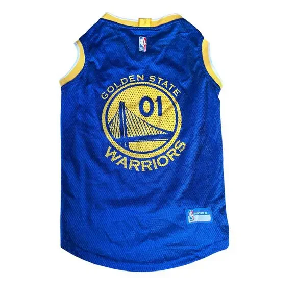 Golden State Warriors Pet‎ First Blue Jersey Dog Outfit Size XLarge Blue NBA