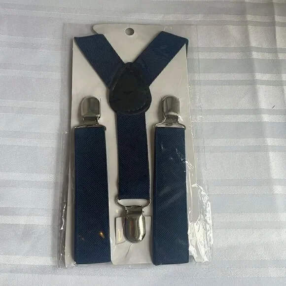 New Kids Navy Adjustable Suspenders - NIP