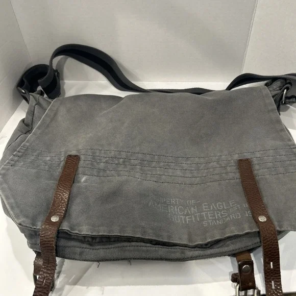 Rare Y2K American Eagle Us Bag Distressed Messenger Style Bag
