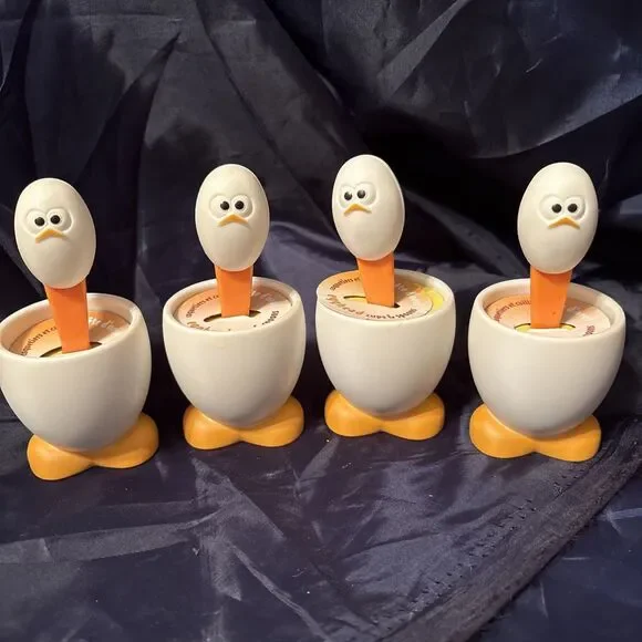 New MSC International 4 Egghead Cups & Spoons Sets‎