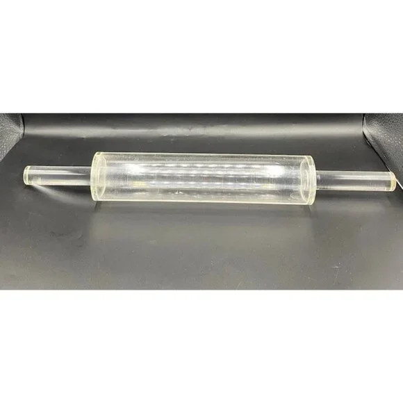 Rialto Clear Acrylic Rolling Pin Made in Italy Vintage Kitchen Baking Tool HTF