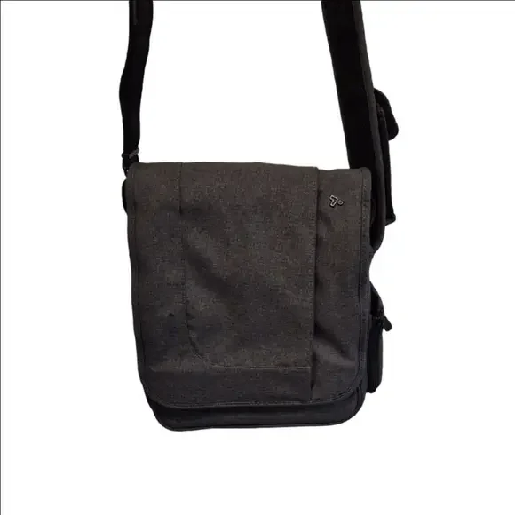 Travelon Anti-Theft Urban Gray Crossbody Messenger Bag with Adjustable Strap