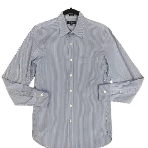 J. Crew Thompson Shirtings 80s 2-Ply size S 14-14 1/2 Plaid White and Blue